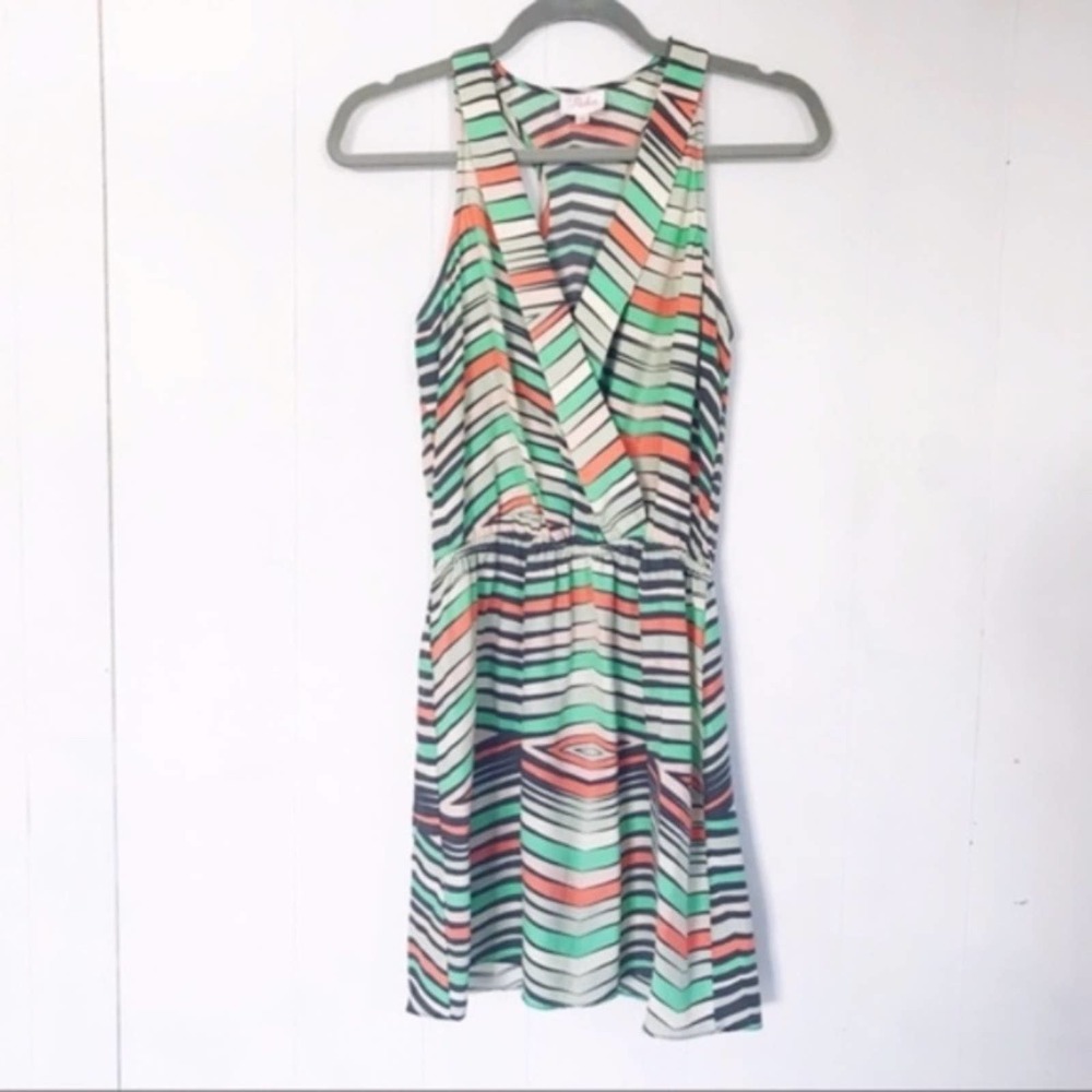 Parker Silk Faux Wrap Racerback Back Dress